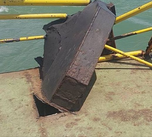 ampa de acesso de balsa desaba durante travessia de Cabedelo a Lucena