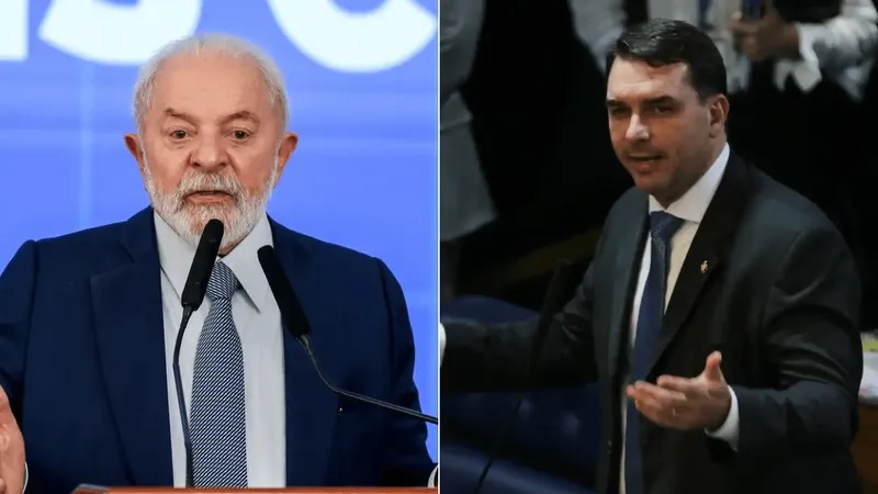 Vantagem de Lula sobre Flávio Bolsonaro cai, aponta pesquisa BTG/Nexus