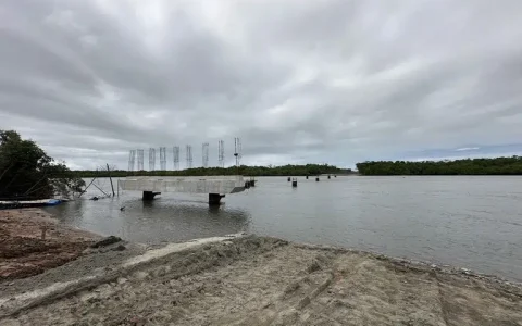 Desabamento na Ponte do Futuro: um trabalhador desaparecido e duas pessoas feridas