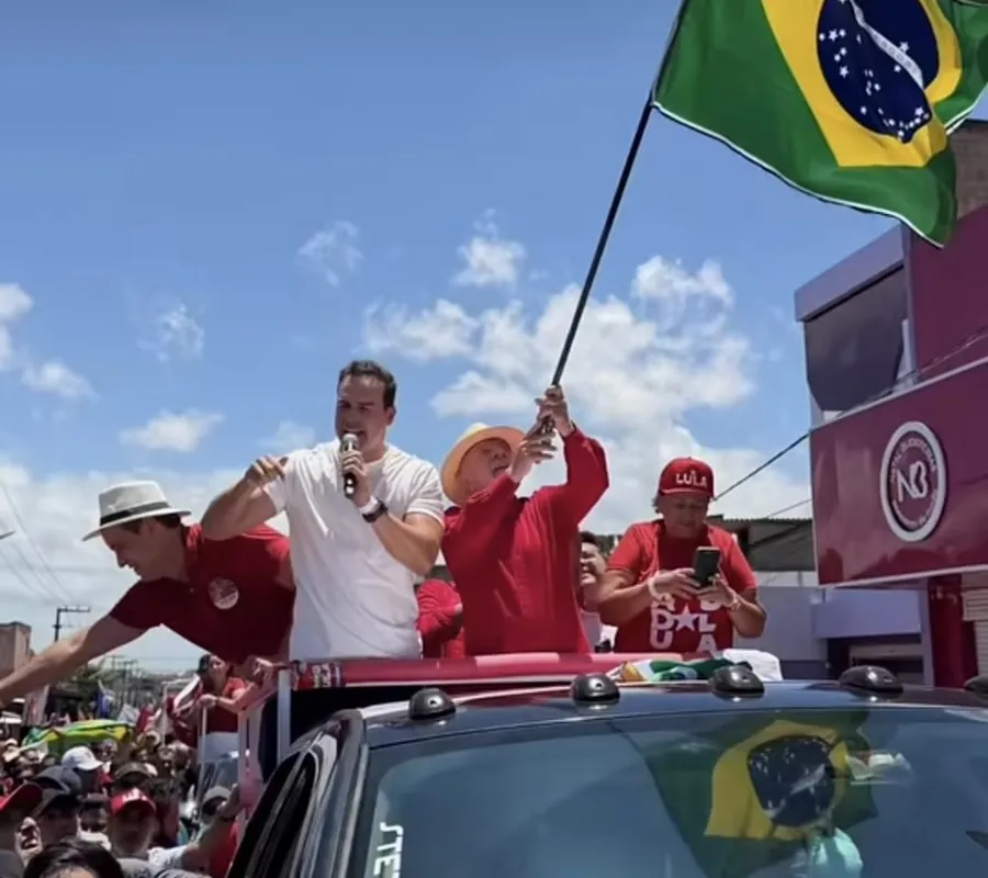 Lucas Ribeiro participa de ato de campanha com Lula no RN e faz defesa do governo do PT
